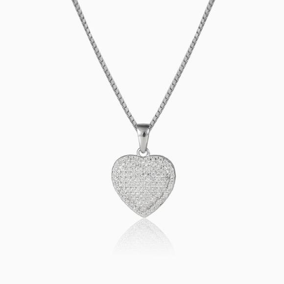 Silver gemstone heart - Picture 3 of 7
